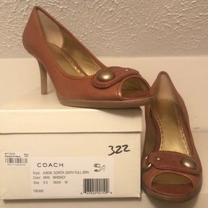 Coach dorita leather heels. New!